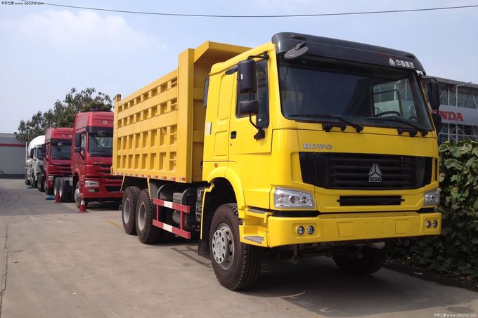 Cor amarela resistente de Sinotruk Howo7 do pneu do caminhão basculante 20M3 6x4 10 do Euro II