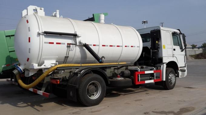 Sinotruk HOWO caminhão de petroleiro da sução da água de esgoto jorrar e de vácuo de 12m3/12000liter, jorrar combinado sução da água de esgoto do vácuo