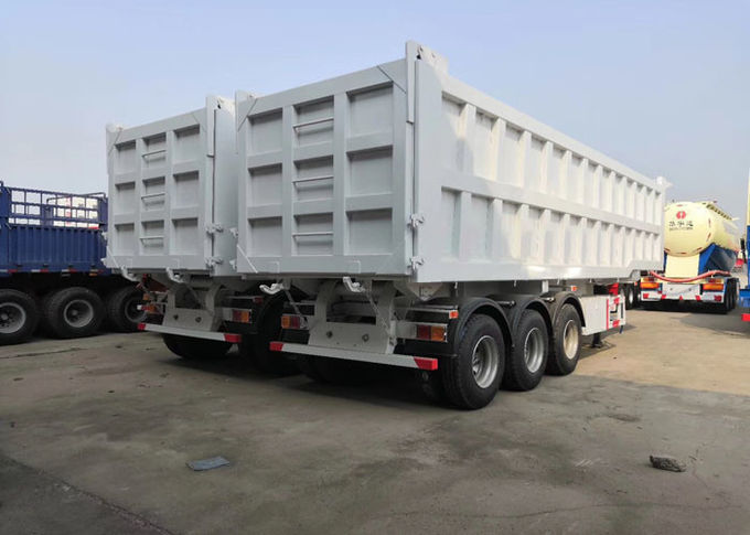 Mineração de Tipper Semi Trailer Truck For e construção de alta velocidade 25-45 CBM