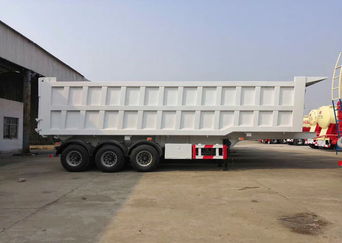 Mineração de Tipper Semi Trailer Truck For e construção de alta velocidade 25-45 CBM