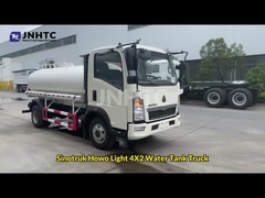 HOWO camião de água leve de aço inoxidável bebendo 4x2 5000 litros 5 toneladas transportador de água caminhão-tanque preço