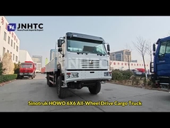 HOWO 371HP 6X6 4x4 Drive Cargo Truck Coluna Plate Dropside Portão