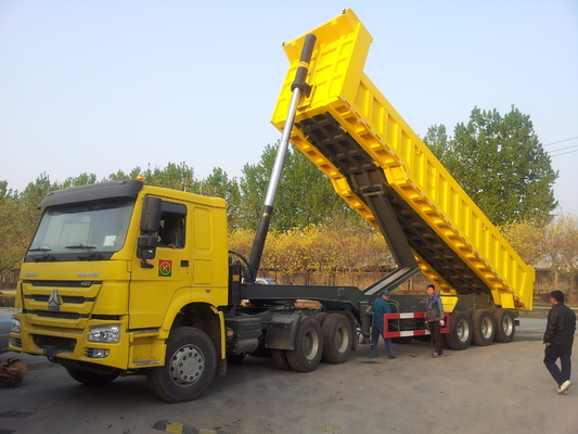 3 eixos 50 - reboque do caminhão basculante do caminhão basculante 45cbm de 70T Sinotruk CIMC para a carga do minério da bauxite