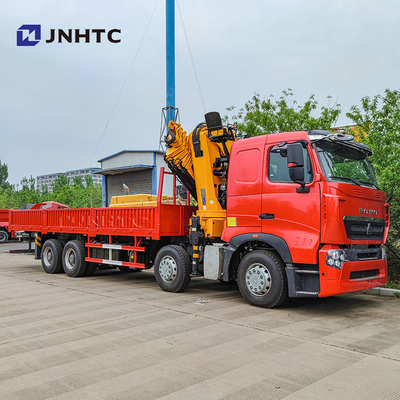 Howo T7H Novo 8*4 12 rodas 40 toneladas 380HP Guindaste montado Max 16 toneladas Carga de braço com caminhão guindaste