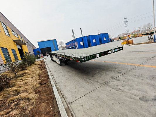 3 eixos 40 toneladas Semi-remolque de piso plano 20ft 40ft Containers