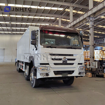 25Ton Howo Camião 8*4 Van Camiões Diesel Transmissão manual Containers espessados Caixas Camiões de carga