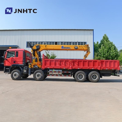 Howo TX Cargo Truck Montado Guindaste 8x4 de 12 a 20 toneladas Guindaste de braço reto