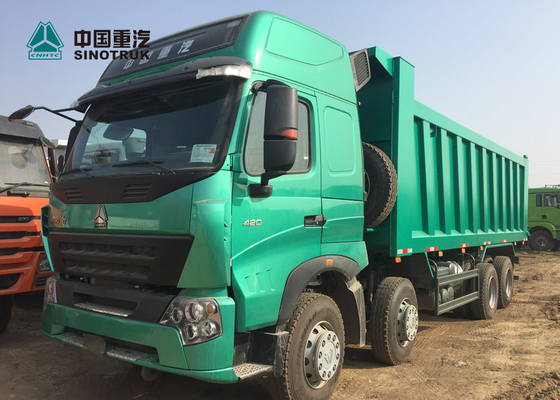 Caminhão basculante alto do táxi HOWO A7 do telhado 420HP do Euro 4 com o depósito dobro para filipino
