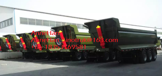Sinotruk Cimc reboque da descarga de 3 eixos, semi caminhão de reboque para a capacidade de carga 40 50 60T