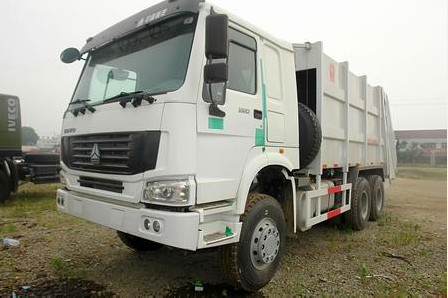 6x4 caminhão do compressor do lixo do padrão de emissão do Euro II, caminhão de lixo compacto 12m3