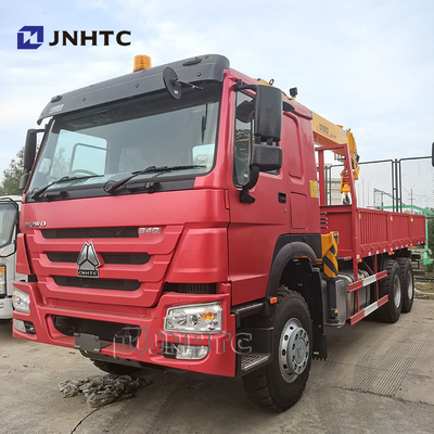 Howo 6x4 Camião de guindaste de braço reto 10 rodas 340hp Carga Com Camião de guindaste