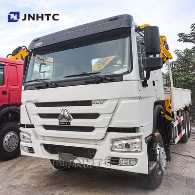 Todos os giros Howo Grão de braço dobrável 6x4 400hp 10-20T Carga com guindaste