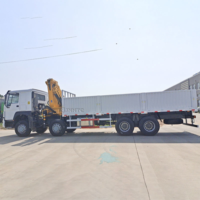 Novo caminhão de carga Sinotruk Howo 10 toneladas guindaste dobrável 12 rodas 400 hp para venda