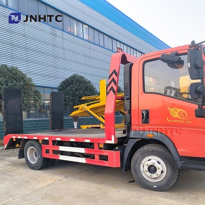 HOWO Caminhão destroçador 4x2 Carregador de escavadeira de 5 toneladas Removação Caminhão destroçador de carga de cama plana