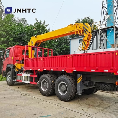 HOWO Camião de guindaste 6X4 10 rodas 340hp Camião de carga de 10 toneladas com guindaste