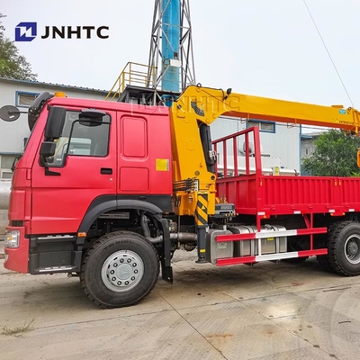 HOWO Camião de guindaste 6X4 10 rodas 340hp Camião de carga de 10 toneladas com guindaste