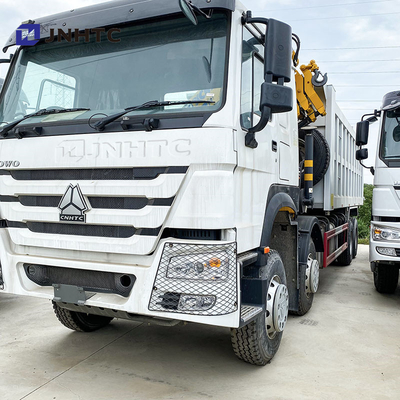 Caminhão Sinotruk Howo 8X4 Carga de 10 toneladas com guindaste dobrável 16 rodas Melhor preço
