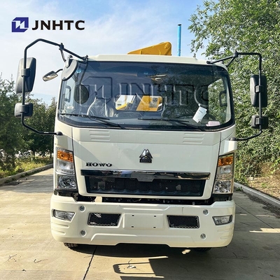 HOWO Cargo Cargo Caminhão Cran montado Caminhão 290HP 5Ton Caminhão de carga de placas planas