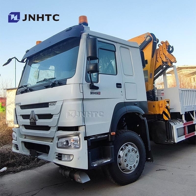 HOWO Cran Truck 6x4 Caminhão de carga de 400 HP Com Caminhão de guindaste de 10 toneladas