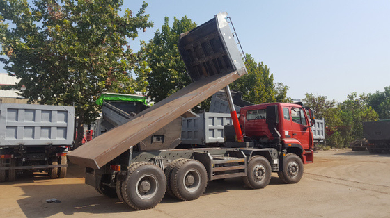 Caminhão basculante 8×4 resistente/caminhão basculante de Sinotruk Howo para o leito e o levantamento de Hyva