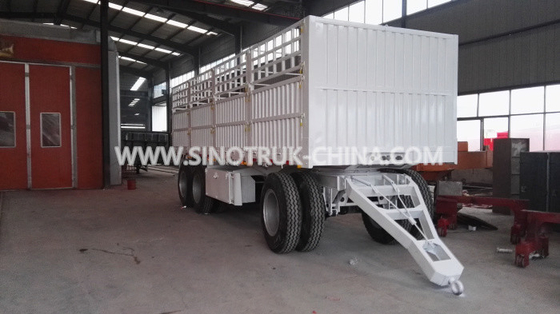 Cor do reboque de Dropside de 8 eixos das rodas 2 opcional com quadro do triângulo e lado da cortina