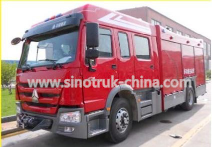 carro de bombeiros do salvamento do motor 400HP com o tanque e os canos da água de água de 8 toneladas da capacidade