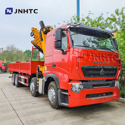 Howo T7H Novo 8*4 12 rodas 40 toneladas 380HP Guindaste montado Max 16 toneladas Carga de braço com caminhão guindaste