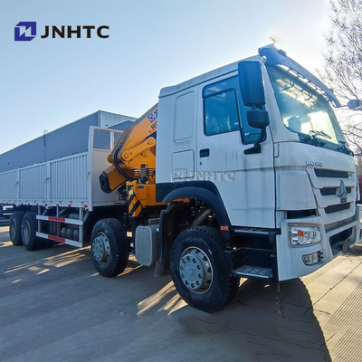 Novo caminhão de carga SINOTRUK HOWO 8X4 400HP com 10 12 toneladas de guindaste