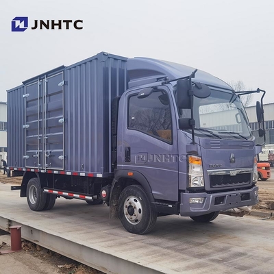 China caminhão leve HOWO Van Tank Cargo 4X2 116hp 6 Wheels Box Truck para venda