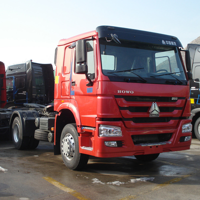 O caminhão vermelho RHD 10 do trator do reboque/prima de SINOTRUK HOWO roda 371 HP ZZ4257S3241W