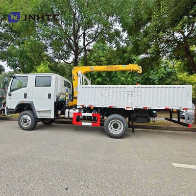 HOWO Cran Truck 4X2 Cran de 6 rodas Cran de carga de 5 toneladas Cran de braço reto de 12 toneladas