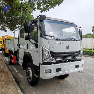 HOWO Cran Truck 4X2 Cran de 6 rodas Cran de carga de 5 toneladas Cran de braço reto de 12 toneladas