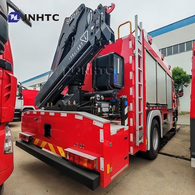 Howo TX caminhão de combate a incêndios 5000L tanque de espuma de água 4X4 com caminhão guindaste