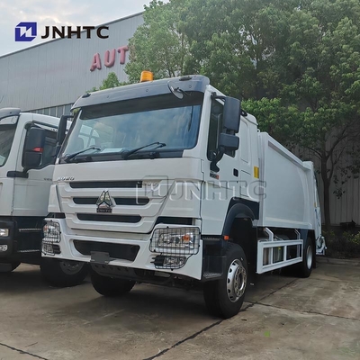 HOWO caminhão de lixo compactador 4x2 Euro 2 eliminação de resíduos Carregador traseiro de lixo caminhão verde diesel modelo novo