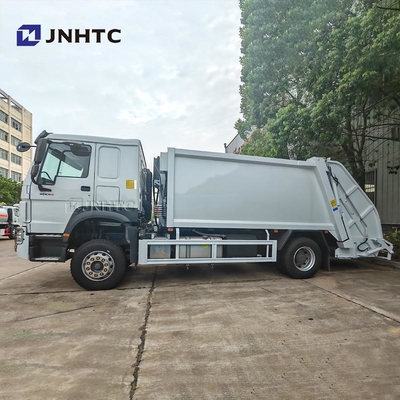 HOWO caminhão de lixo compactador 4x2 Euro 2 eliminação de resíduos Carregador traseiro de lixo caminhão verde diesel modelo novo