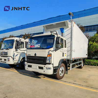Novo e usado 10 toneladas direção direita HOWO 5 graus 140HP refrigerador de carga congelada caminhão