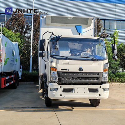 Novo e usado 10 toneladas direção direita HOWO 5 graus 140HP refrigerador de carga congelada caminhão