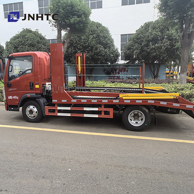 Reboque de 3 carros Sinotruk HOWO 4X2 Duplo Deck 5t 6t Combustível diesel totalmente desembarcado Wrecker Veículo de resgate Flatbed Truck