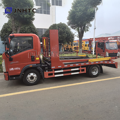 Reboque de 3 carros Sinotruk HOWO 4X2 Duplo Deck 5t 6t Combustível diesel totalmente desembarcado Wrecker Veículo de resgate Flatbed Truck