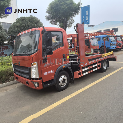 Reboque de 3 carros Sinotruk HOWO 4X2 Duplo Deck 5t 6t Combustível diesel totalmente desembarcado Wrecker Veículo de resgate Flatbed Truck