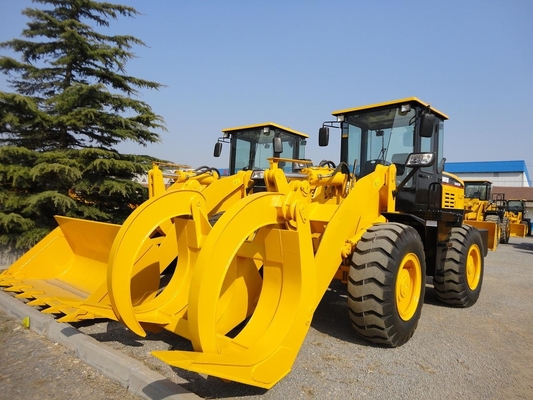 O ISO 9000 certificou o carregador de 5 toneladas da roda do caminhão basculante pesado do equipamento com garra de madeira