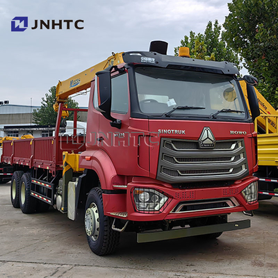 Knuckle Boom 8 Ton Hydraulic HOWO NX Cargo Flatbed Truck Montado Guindaste Para Venda