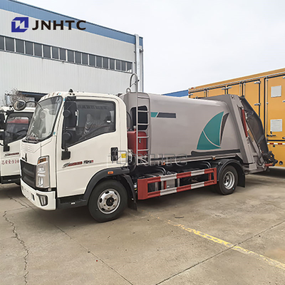 Novo HOWO 6 rodas 5-15cbm Lixeira limpeza caminhão de lixo