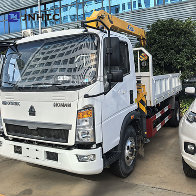 China Top Howo 4x2 caminhão de carga leve guindaste montado hidráulico 3Ton 4Ton 5Ton pickup telescópico guindaste para venda