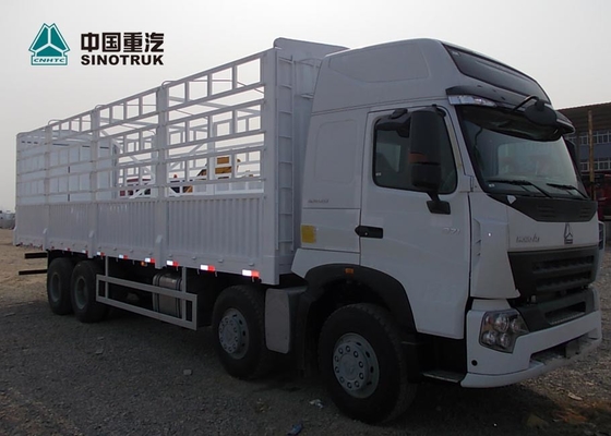 Caminhão pesado da carga de A7 Howo Sinotruk 8x4 50T com o recipiente de carga do comprimento de 7M