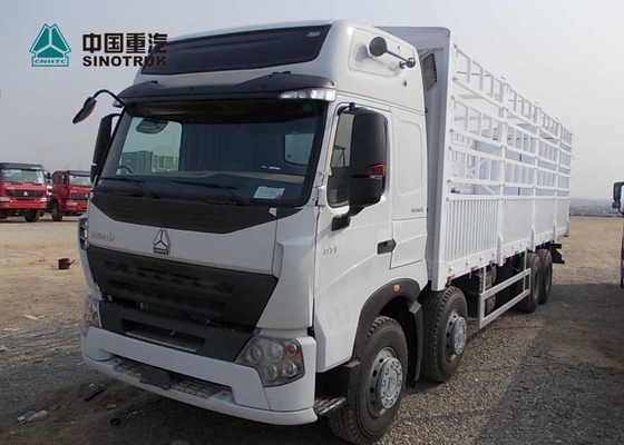 Caminhão pesado da carga de A7 Howo Sinotruk 8x4 50T com o recipiente de carga do comprimento de 7M