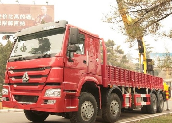 O caminhão de SINOTRUK HOWO montou o guindaste/o guindaste de patíbulo montado caminhão para a construção