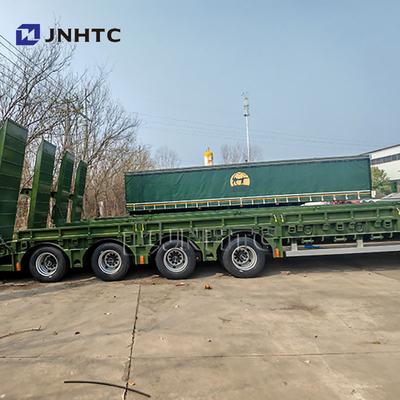 4 eixos pesado hidráulico de pescoço de ganso Lowboy Lowbed Semi Trailer Truck Truck Trailers
