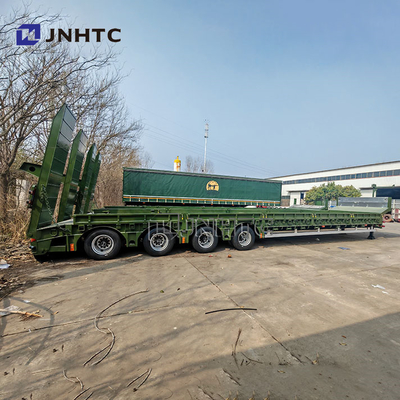 4 eixos pesado hidráulico de pescoço de ganso Lowboy Lowbed Semi Trailer Truck Truck Trailers