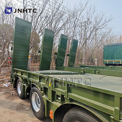 4 eixos pesado hidráulico de pescoço de ganso Lowboy Lowbed Semi Trailer Truck Truck Trailers